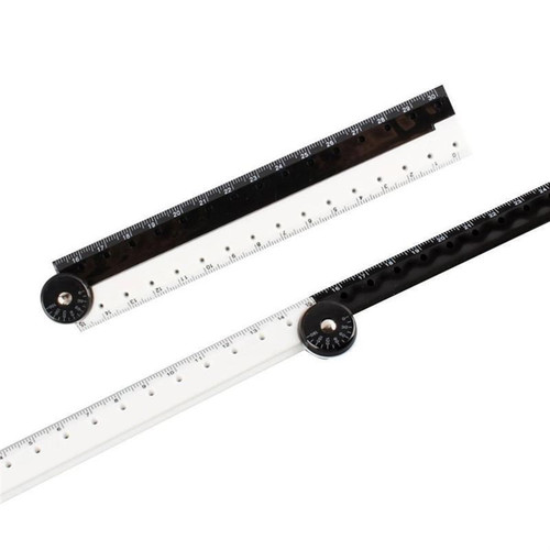 SayfuR Ruler Folding Ruler Black and White Simple Student School Drawing Ruler for Birthday Kawaii Stationery Supplies Rulers