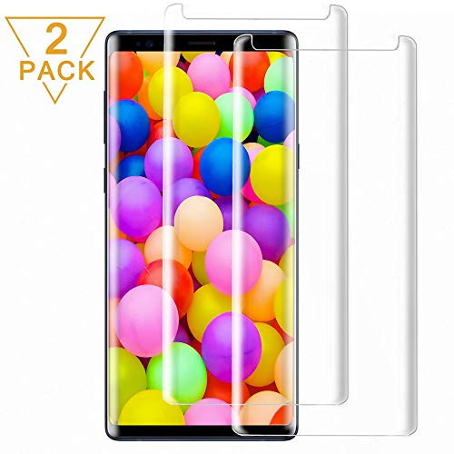 Samsung Galaxy Note 9 Screen Protector, Bubble Free, Fingerprint, 3D Curved, Scratch, and Force-Resistant,Case-Friendly Tempered-Glass Screen Protector Compatible with Samsung Galaxy Note9 (White)