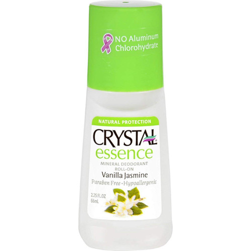 Crystal Deodorant Essence Roll-On 2.25 Ounce Vanilla Jasmine (66ml) (6 Pack)