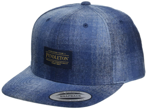 Pendleton Men's Logo Flat Brim Hat, Navy Mix Ombre, One Size