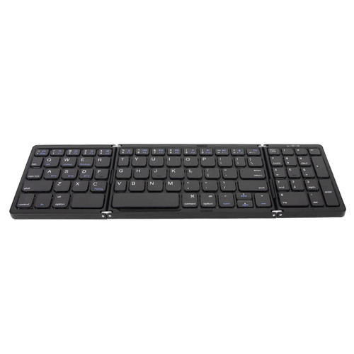 Foldable Keyboard, Keyboard Triple Fold Quiet Multiple Device Connection Portable for Tablet (Black)