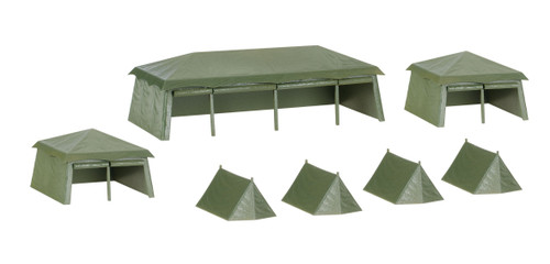 Herpa 745826 Military Building Set of 7 Tents 1:87 Scale for Airport Diorama