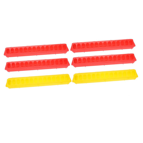 GANAZONO 6 Pcs Pigeon Trough Plastic Poultry Feeder Ducklings Feeder flip top Chicken Feeder Birds Feeding Groove no Toy Dispenser Pigeon Feeding Utensil pp Clamshell Parrot Feeding Trough