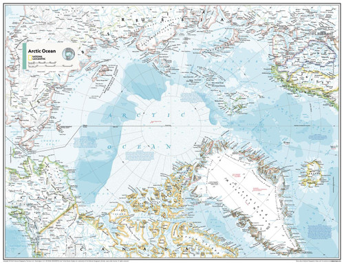 National Geographic Maps: The Arctic Political Wall Map - 31 x 24 inches National Geographic Maps: The Arctic Political Wall Map - 31 x 24 inches