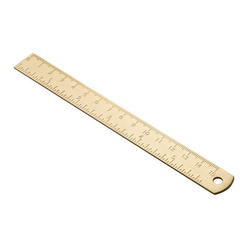 TBMAKE Drafting Tools Brass Straight Ruler Metal Scale Measuring Tools Stationery Painting Drawing Kit Bookmark Copper Ruler
