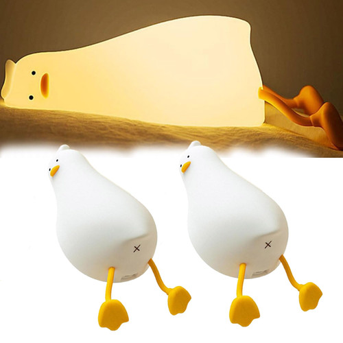 LELEBEAR Ducky Lay Lamp, Lying Flat Duck Night Light, 3 Brightness Ducky Night Lamp, Cute Light Up Duck Rechargeable Bedside Lamp (2pcs) LELEBEAR Ducky Lay Lamp, Lying Flat Duck Night Light, 3 Brightness Ducky Night Lamp, Cute Light Up Duck Rechargeable Bedside Lamp (2pcs)