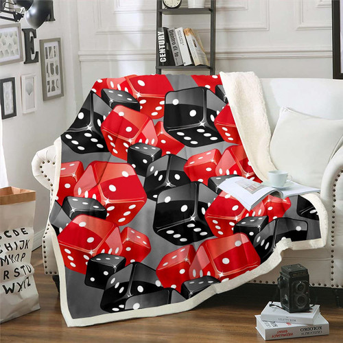 Erosebridal Red Black Dice Fleece Blanket Casino Games Blanket Throw Glitter Sherpa Blanket for Kids Teen Boys Young Man Dices Printed Fuzzy Blanket Sofa Decor Twin 60"x80" Bedroom Decor Gray Erosebridal Red Black Dice Fleece Blanket Casino Games Blanket Throw Glitter Sherpa Blanket for Kids Teen Boys Young Man Dices Printed Fuzzy Blanket Sofa Decor Twin 60"x80" Bedroom Decor Gray