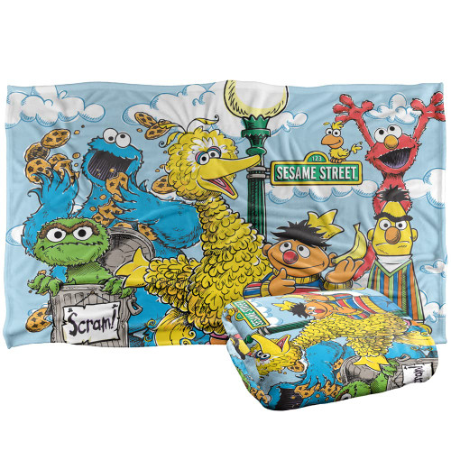 Sesame Street Retro Gang Officially Licensed Silky Touch Super Soft Throw Blanket 36" x 58"