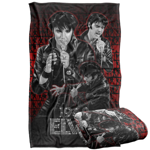 Elvis Presley Comback Performance Officially Licensed Silky Touch Super Soft Throw Blanket 36" x 58"