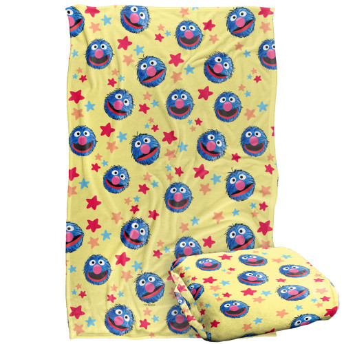 Sesame Street Grover Pattern Officially Licensed Silky Touch Super Soft Throw Blanket 36" x 58"