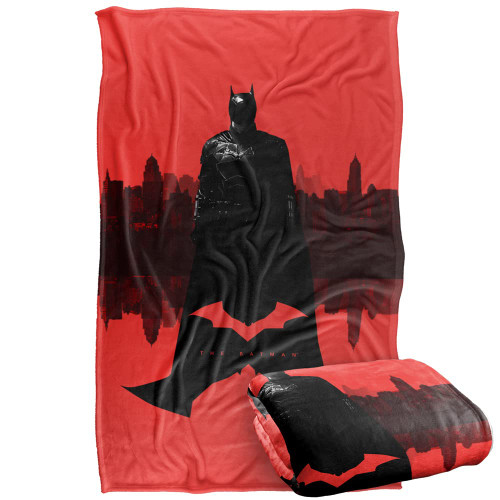 The Batman (2022) Blanket, The Batman Gotham Mirrored Silky Touch Super Soft Throw Blanket 36" x 58"