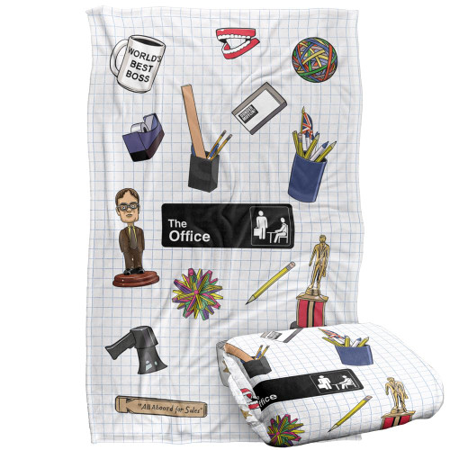 The Office Blanket, 36"x58" Icon Collage Silky Touch Super Soft Throw Blanket
