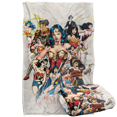 Wonder Woman 75th Collage Silky Touch Super Soft Throw Blanket 36" x 58"