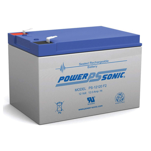 Powersonic 12V 12Ah F2 UPS Battery Replaces Panasonic LC-RA1212P1, LCRA1212P1