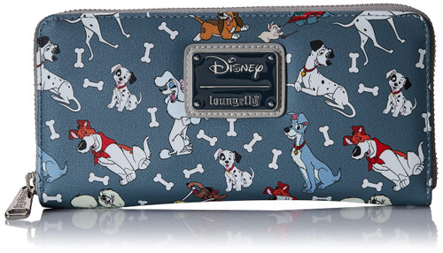 Loungefly Disney Dogs Wallet Zip Around Clutch Faux Leather (Grey) Loungefly Disney Dogs Wallet Zip Around Clutch Faux Leather (Grey)