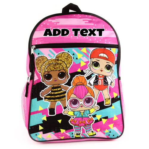 KishKesh Personalization Personalized 16 Inch License School Backpack - LOL