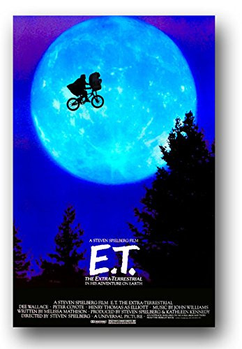 E.T. The Extra-Terrestrial Poster - Movie Promo - 11 x 17 Inches ET Moon&Trees