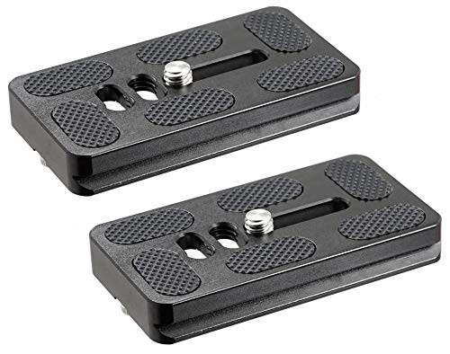(2 Packs) 70mm Arca Swiss Plate, Quick Release Plate fits Arca-Swiss Standard Clamp for Camera Tripod Ballhead