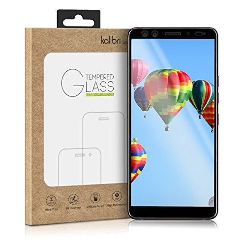 kalibri Tempered Glass Screen Protector - Curved Protective Display Film for HTC U12+ / U12 Plus - Black Frame