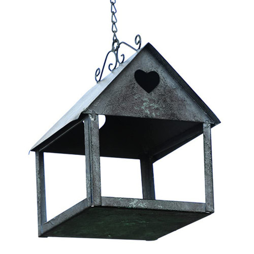 YARDWE 1pc Retro Feeder Decorative Bird Nesting House Parrot Hideaway Hut Garden Bird House Country Cottage Bird House Hanging Decorative Bird House Tool Tray Old Fashioned Iron Food Bowl