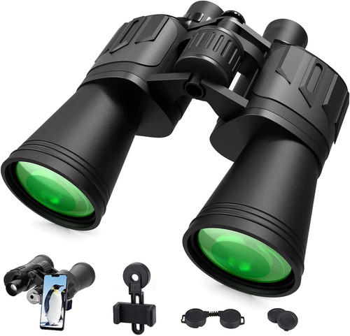 Binoculars for Adults, 20x50 HD Foldable Binoculars with Clear Low Light Vision, Professional Compact Telescope for Bird Watching Hunting Travel Outdoor Sports Games and Concerts (20x50)