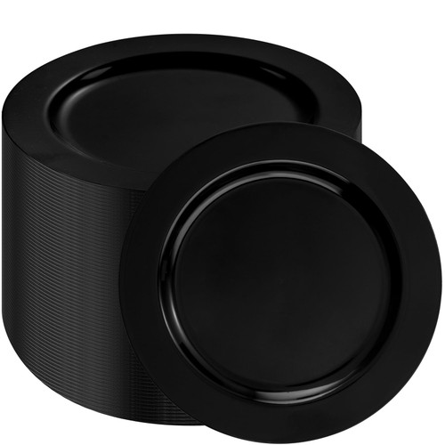 bUCLA 100Pieces Black Plastic Plates -6.25inch Disposable Dessert Plates- Premium Hard Black Plates/Small Cake Plates Appetizer Plates for Weddings& Parties bUCLA 100Pieces Black Plastic Plates -6.25inch Disposable Dessert Plates- Premium Hard Black Plates/Small Cake Plates Appetizer Plates for Weddings& Parties