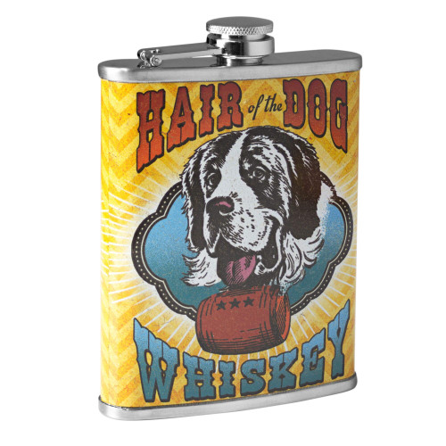 Hair Of The Dog Whiskey Stainless Steel 8 Oz Flask Multi Color