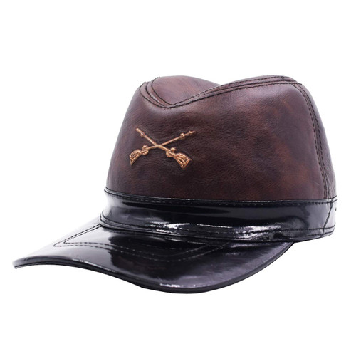 Yosang Civil War Kepi Union Army Leather Baseball Cap US North Soldier Hat