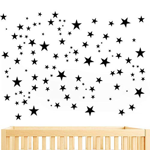 JUEKUI Moon and Stars Wall Decal Set Starry Sky Vinyl Sticker for Kids Boys Girls Baby Room Decoration Good Night Nursery Wall Decor Home Decoration WS29 (Black) JUEKUI Moon and Stars Wall Decal Set Starry Sky Vinyl Sticker for Kids Boys Girls Baby Room Decoration Good Night Nursery Wall Decor Home Decoration WS29 (Black)