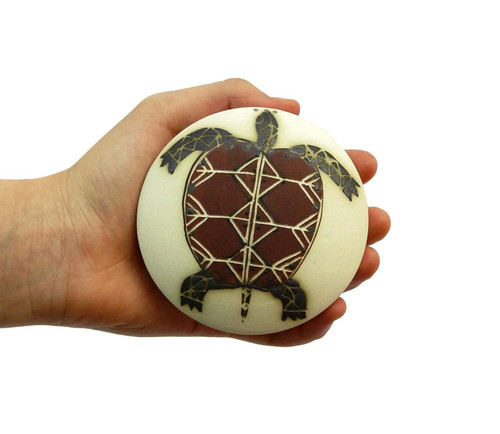 Ceramics and Pottery Stoneware Salt Shaker, Salt or Pepper Shaker with Hand Painted Turtle