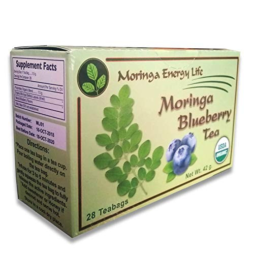 MORINGA BLUEBERRY TEA - USDA Organic - Nature´s Most Potent Botanical for Nutrients, Vitamins & Minerals Now in Blueberry! Boost your Energy and Wellness with this Delicious Moringa Tea MORINGA BLUEBERRY TEA - USDA Organic - Nature´s Most Potent Botanical for Nutrients, Vitamins & Minerals Now in Blueberry! Boost your Energy and Wellness with this Delicious Moringa Tea