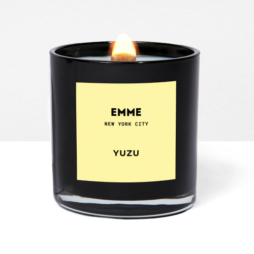 EMME nyc Candle Jar - Yuzu Scented Candle/Natural Soy Wax, Clean Burning Cotton Wick, Non-Toxic Home Fragrance/Up to 80 Hours Burn Time, 10 oz EMME nyc Candle Jar - Yuzu Scented Candle/Natural Soy Wax, Clean Burning Cotton Wick, Non-Toxic Home Fragrance/Up to 80 Hours Burn Time, 10 oz