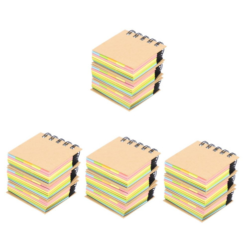 STOBOK 12 Pcs Bookmark Notes Transparent Note Paper Flashcard Notebook Self Stick Memo Blank Notepads Office Steno Book Clear Memo Pad Kraft Paper Sketchbook Student Account