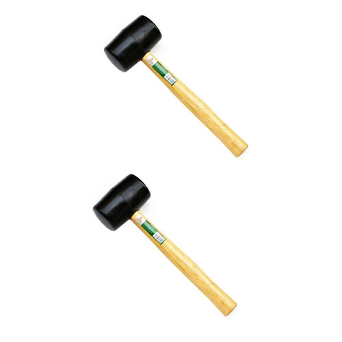 Homoyoyo 2pcs Mallets Camping Mallet Laminate Flooring Installation Kit Paint Tent Metal Edging for Landscaping Rubber Mallet Hammer Camping Hammer Double Head Gavel Wooden