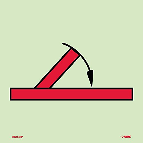 National Marker Corp. IMO136P IMO, Symbol, A Class Self Closing Swing Fire Door, 6 Inch X 6 Inch, Glow Vinyl Laminated