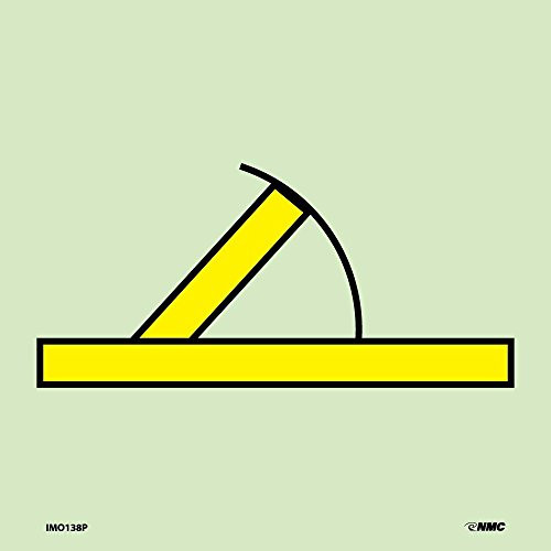 National Marker Corp. IMO138P IMO, Symbol, B Class Swing Fire Door, 6 Inch X 6 Inch, Glow Vinyl Laminated