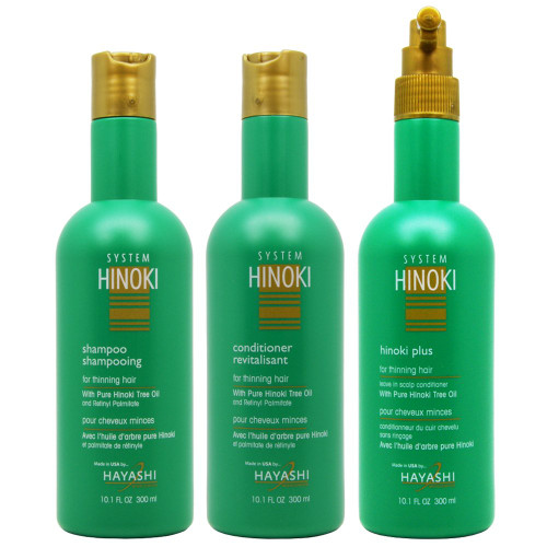 Hinoki Shampoo & Conditioner & Hinoki Plus for Thinning Hair 10.1oz"Set"