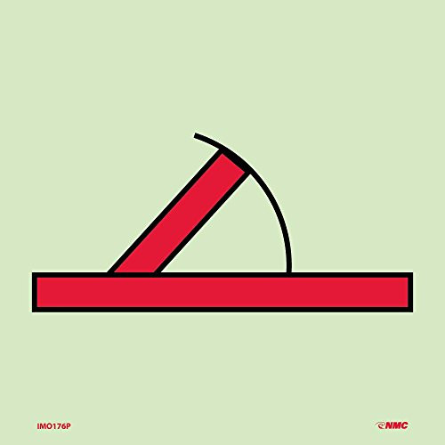 National Marker Corp. IMO176P IMO, Symbol, A Class Swing Fire Door, 6 Inch X 6 Inch, Glow Vinyl Laminated