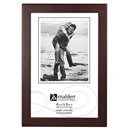 Malden International Designs Dark Walnut Concept Wood Picture Frame, 4x6, Walnut