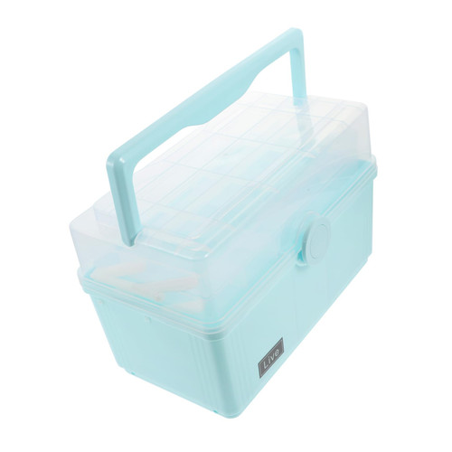 LALAFINA multi-layer storage box first aid kit containers medicine storage bins medication storage organizer container first aid container organizer emergency plastic office small lock box