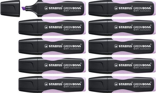 Highlighter - STABILO GREEN BOSS Pastel - Box of 10 - Lilac Haze