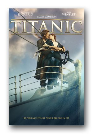 Titanic Poster - Movie Promo 11 x 17 inches Leonardo Dicaprio Kiss on Bow