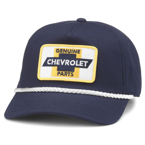 AMERICAN NEEDLE Chevrolet Roscoe Adjustable Snapback Baseball Trucker Hat (23008A-CHEVY-NAVY)