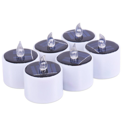 RUNROTOO 12pcs D Battery Rechargeable Outdoor Candle Lantern Camping Battery LED Candle Lamp Tea Candle Lights Flameless Votive Candle LED Candles Solar LED Tealight LED Candle Lights White