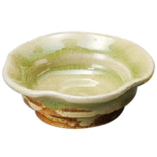 ????(Yamashita kogei) Yamasita Craft 10703-408 Ash Glaze, Flushed Plum Shape, Flat Delicacy, 2.8 x 2.8 x 0.9 inches (7 x 7 x 2.4 cm)