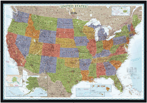 National Geographic: United States Decorator Wall Map - 43.5 x 30.5 inches - Art Quality Print
