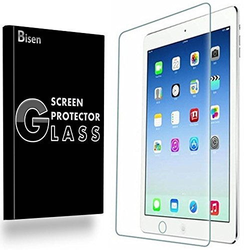iPad 9.7 (2017) / Pro 9.7 / Air 2 / Air 1 Tempered Glass Screen Protector [2-PACK, BISEN], Anti-Scratch, Anti-Shock, Shatterproof, Lifetime Protection