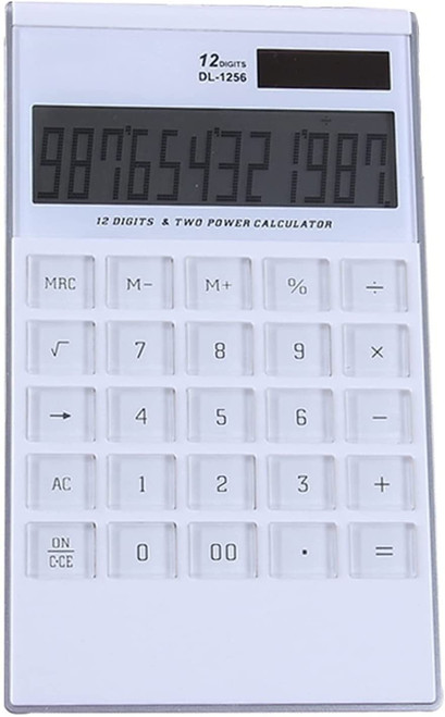 HXR Calculators Basic Office Calculator Standard Function Electronics Calculator 12 Digit Large LCD Display Handheld for Daily Practical and Durable White Calculators
