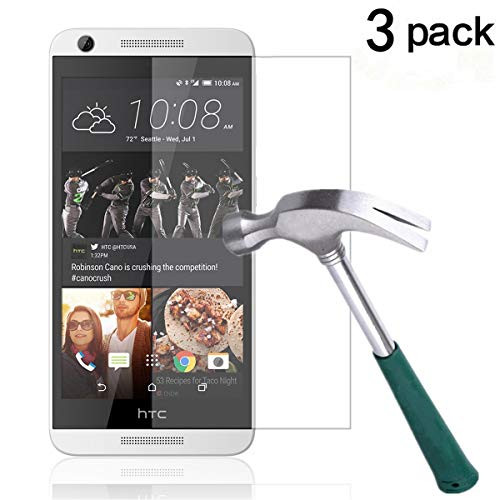 TANTEK HTC Desire 626s/626 Screen Protector, [Bubble-Free][Anti-Scratch][Anti-Glare][Anti-Fingerprint] Premium Tempered Glass Screen Protector for HTC Desire 626s/626,-[3Pack]