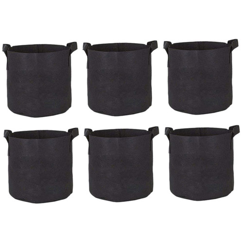 KONTONTY 6pcs Fry Bag Barrel Planter Flower Grow Bags Plant Fabric Pots Potato Grow Bags Potato Grow Planter Carrot Grow Bag Fabric Seedling Bag Radish Vegetable Garden Bag Non-Woven Fabric